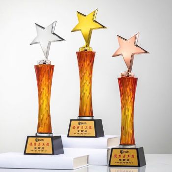 Cúp pha lê ngôi sao màu đa sắc M1